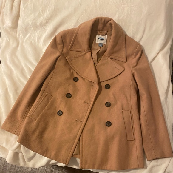 Women’s size small tan old navy short coat - Picture 1 of 4